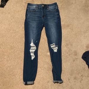 really cute blue skinny jeans